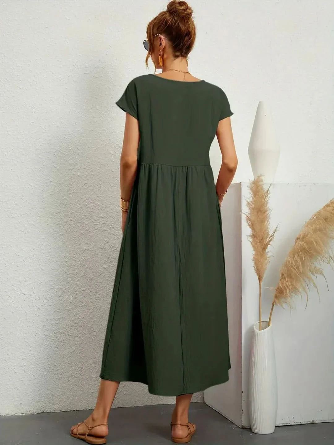 AVA LUXE FLUID MIDI DRESS