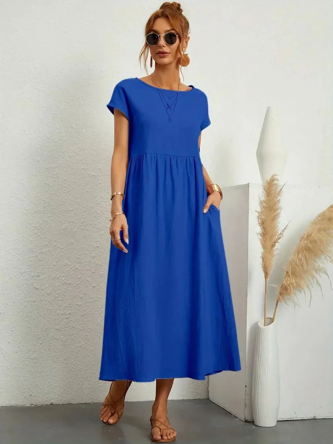 AVA LUXE FLUID MIDI DRESS