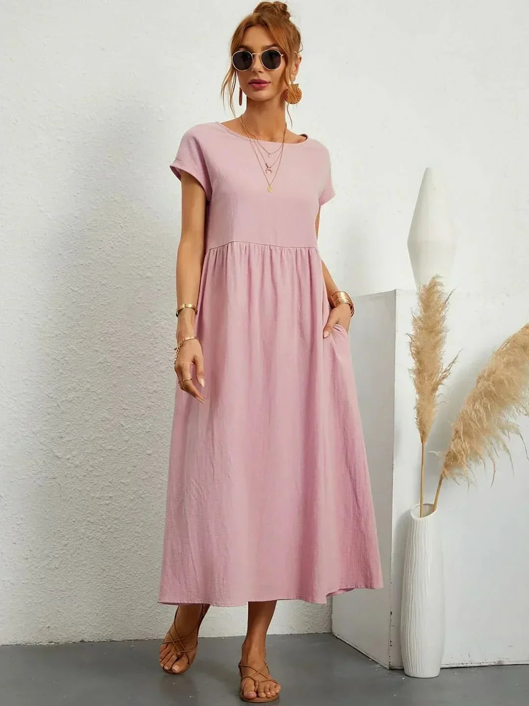 AVA LUXE FLUID MIDI DRESS