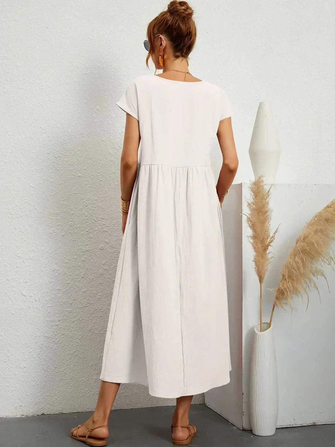 AVA LUXE FLUID MIDI DRESS