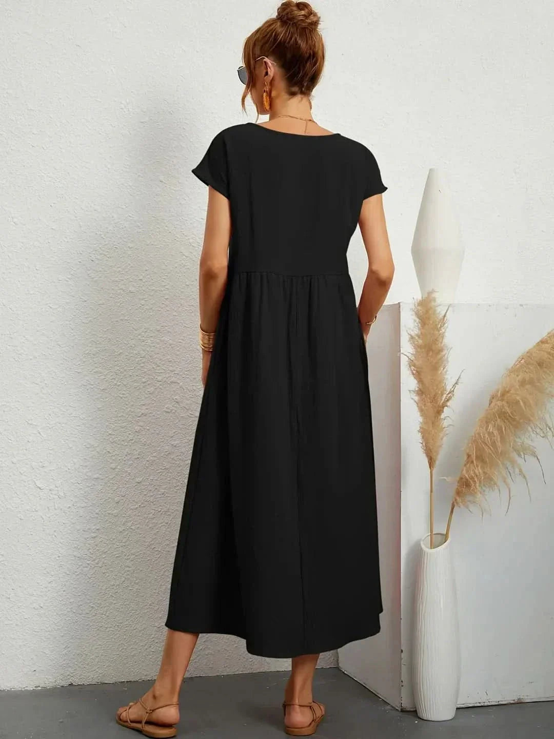 AVA LUXE FLUID MIDI DRESS
