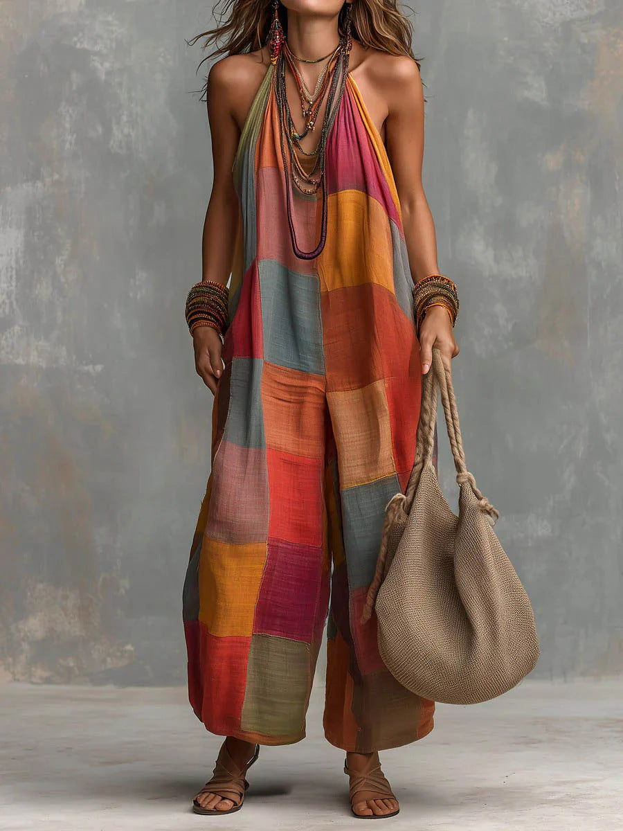 Oriana | Bohemian patchwork jumpsuit