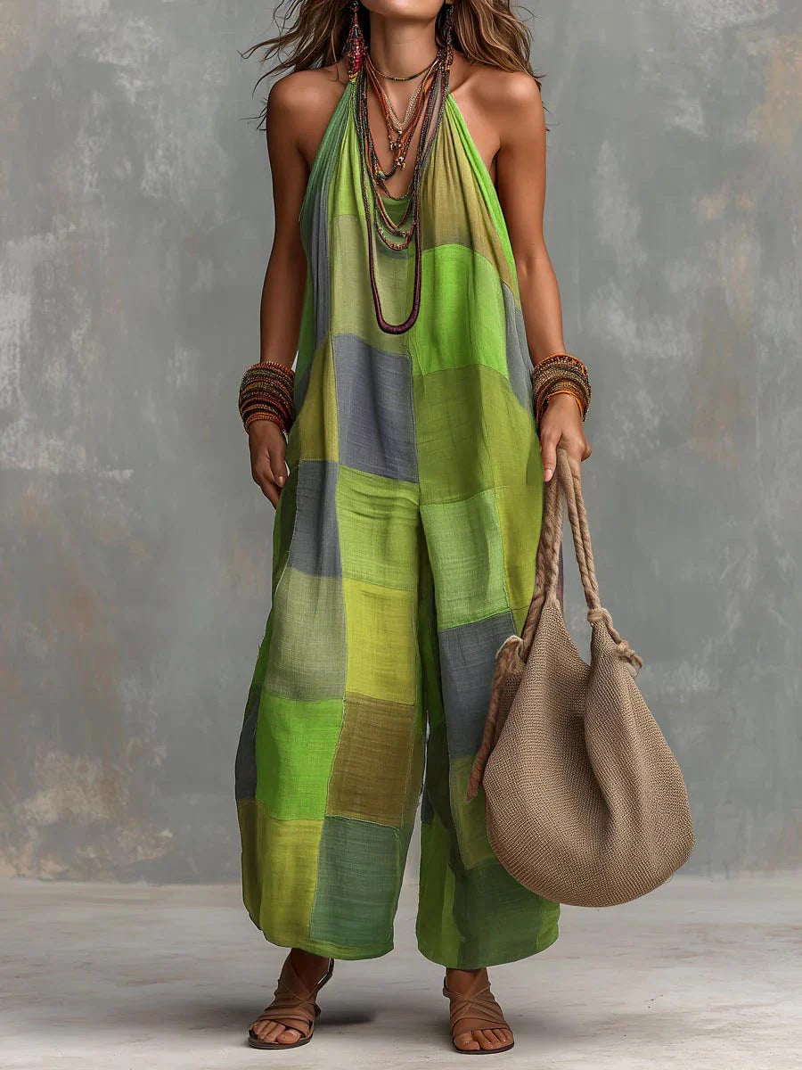 Oriana | Bohemian patchwork jumpsuit