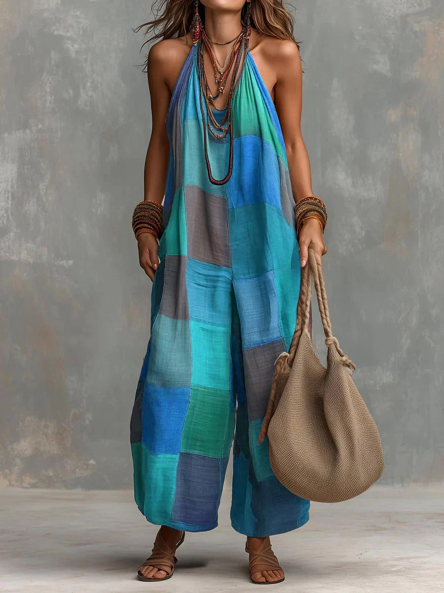 Oriana | Bohemian patchwork jumpsuit