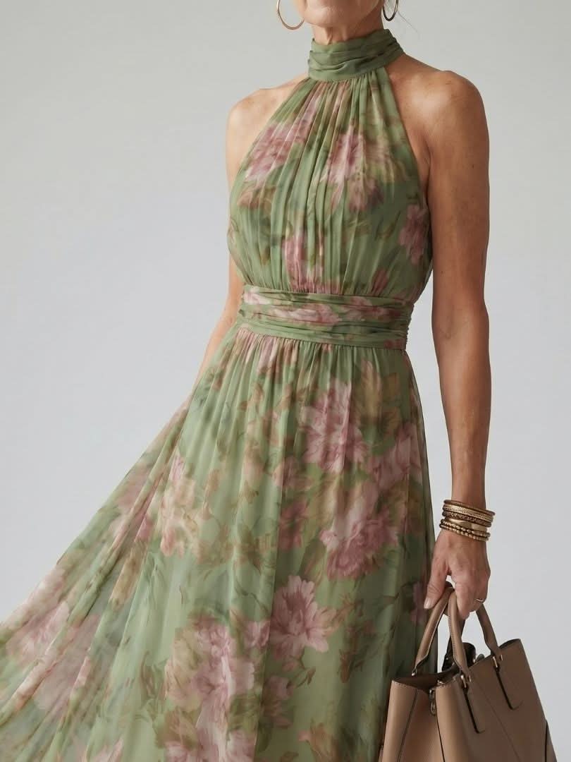 DELILAH HALTER MIDI DRESS