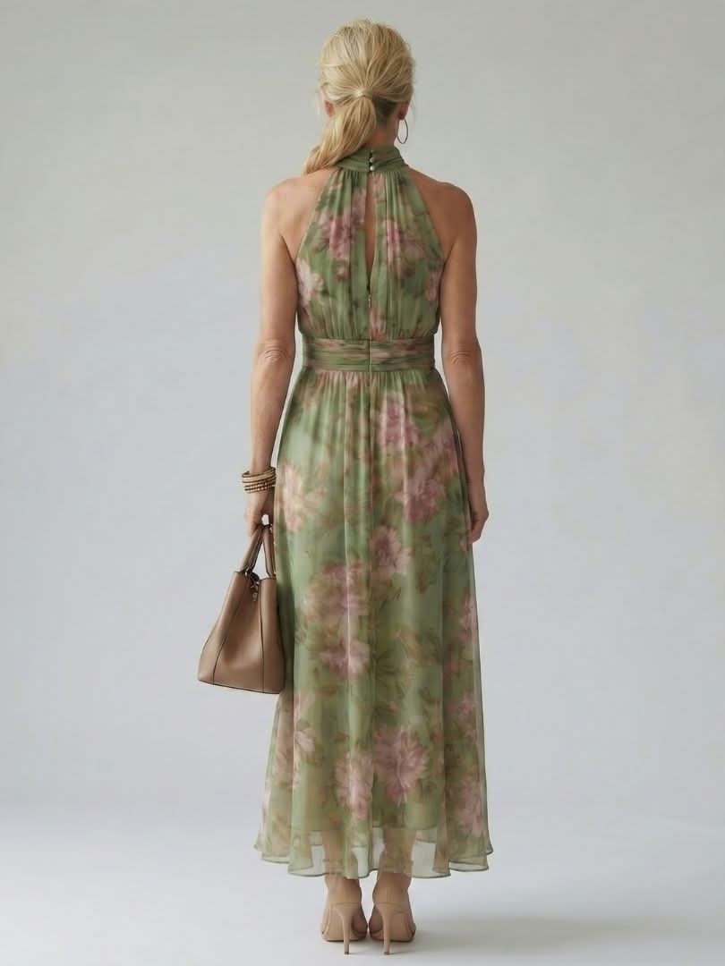 DELILAH HALTER MIDI DRESS