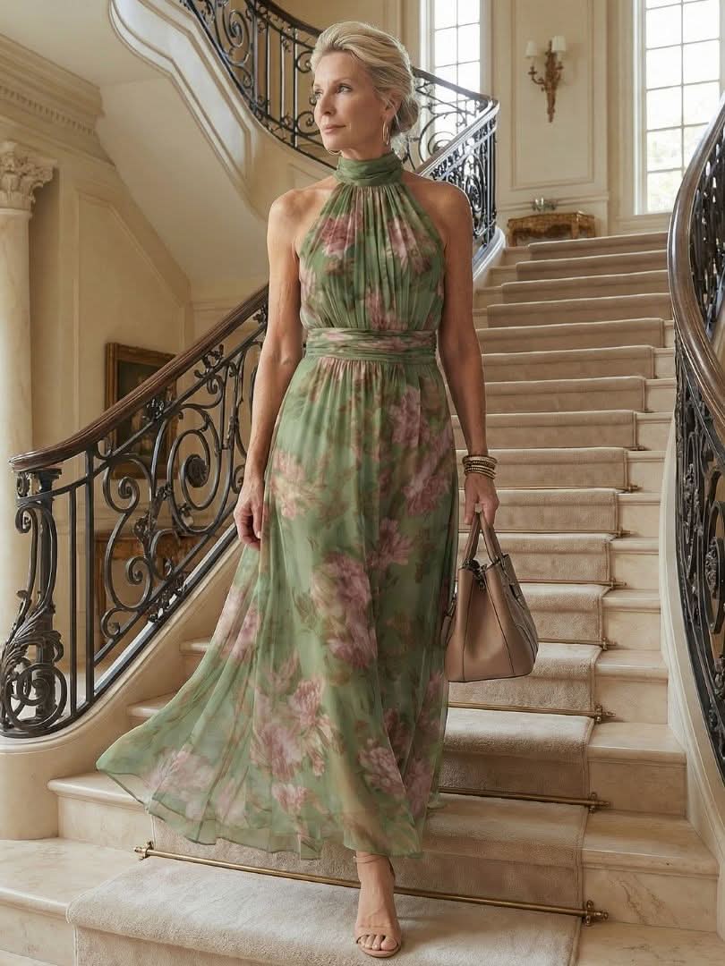 DELILAH HALTER MIDI DRESS