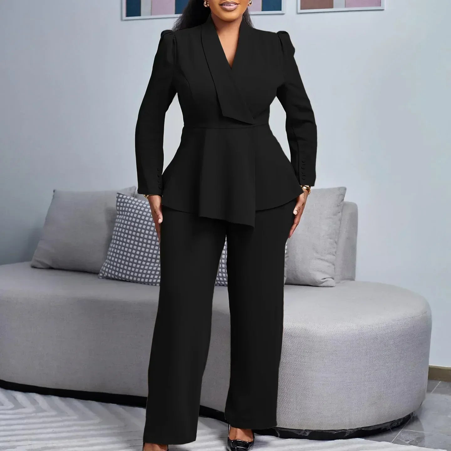 MAYA | STYLISH FORMAL SUIT SET WITH TAILORED LONG BLAZER FOR WOMEN