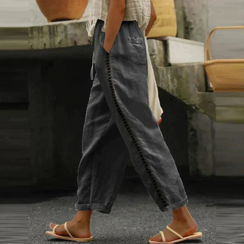 Women's Pants | High Waist Striped
