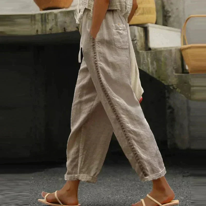 Women's Pants | High Waist Striped