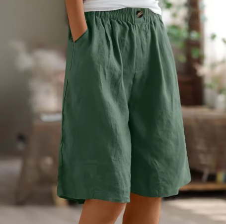 Anne | Comfortable Elasticated Waist Bermuda Shorts