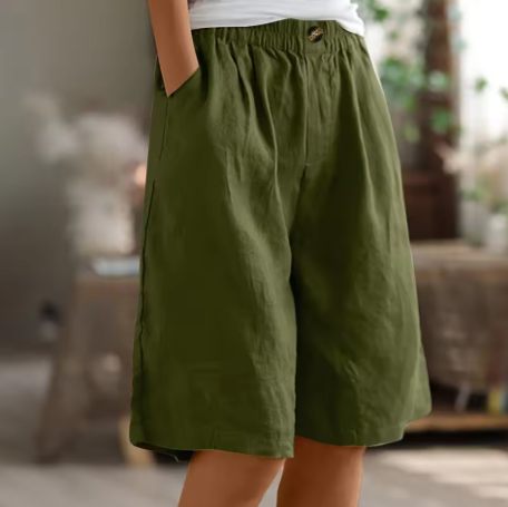 Anne | Comfortable Elasticated Waist Bermuda Shorts