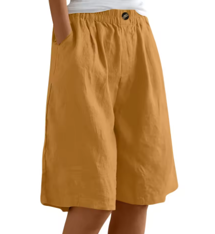Anne | Comfortable Elasticated Waist Bermuda Shorts