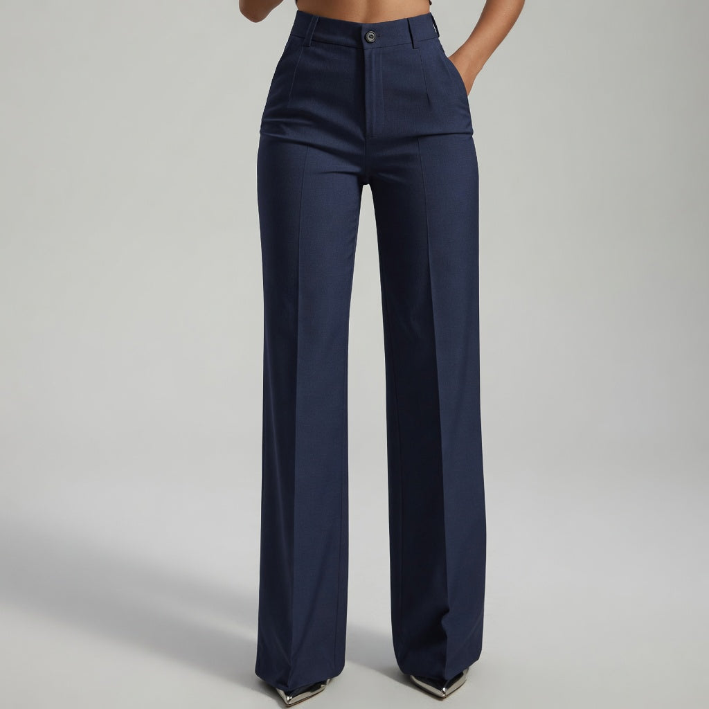 Quinn | High-Waist Wide-Leg Tailored Trousers