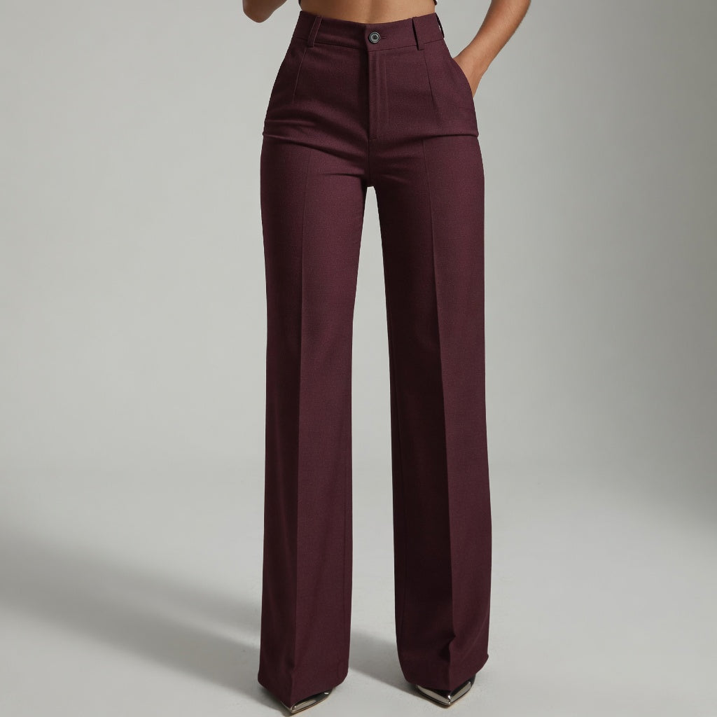 Quinn | High-Waist Wide-Leg Tailored Trousers