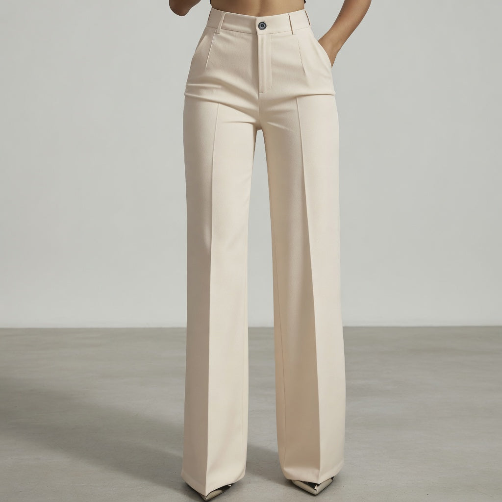 Quinn | High-Waist Wide-Leg Tailored Trousers