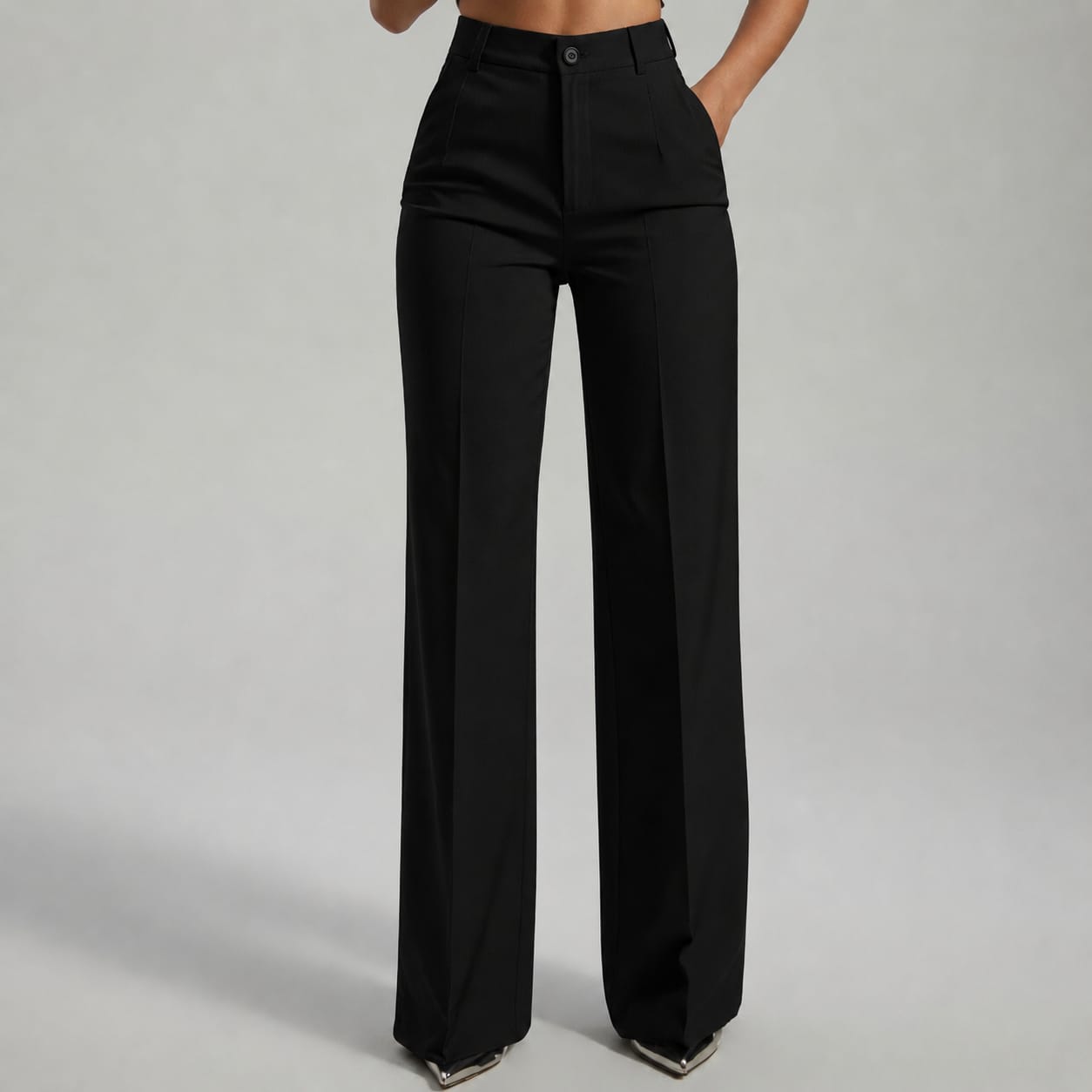 Quinn | High-Waist Wide-Leg Tailored Trousers