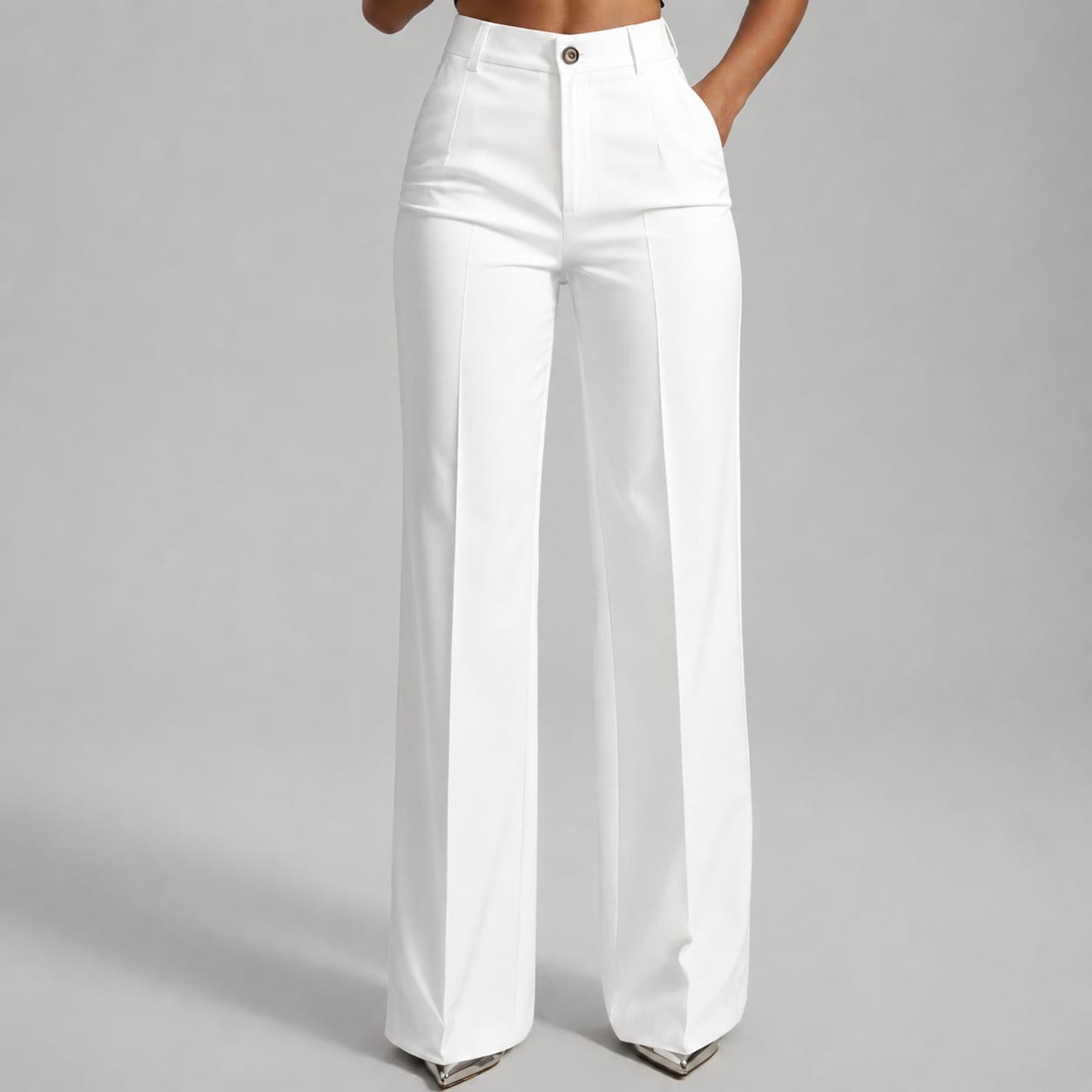 Quinn | High-Waist Wide-Leg Tailored Trousers