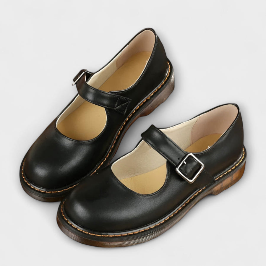 Women's Classic Mary Jane Shoes with Buckle Strap