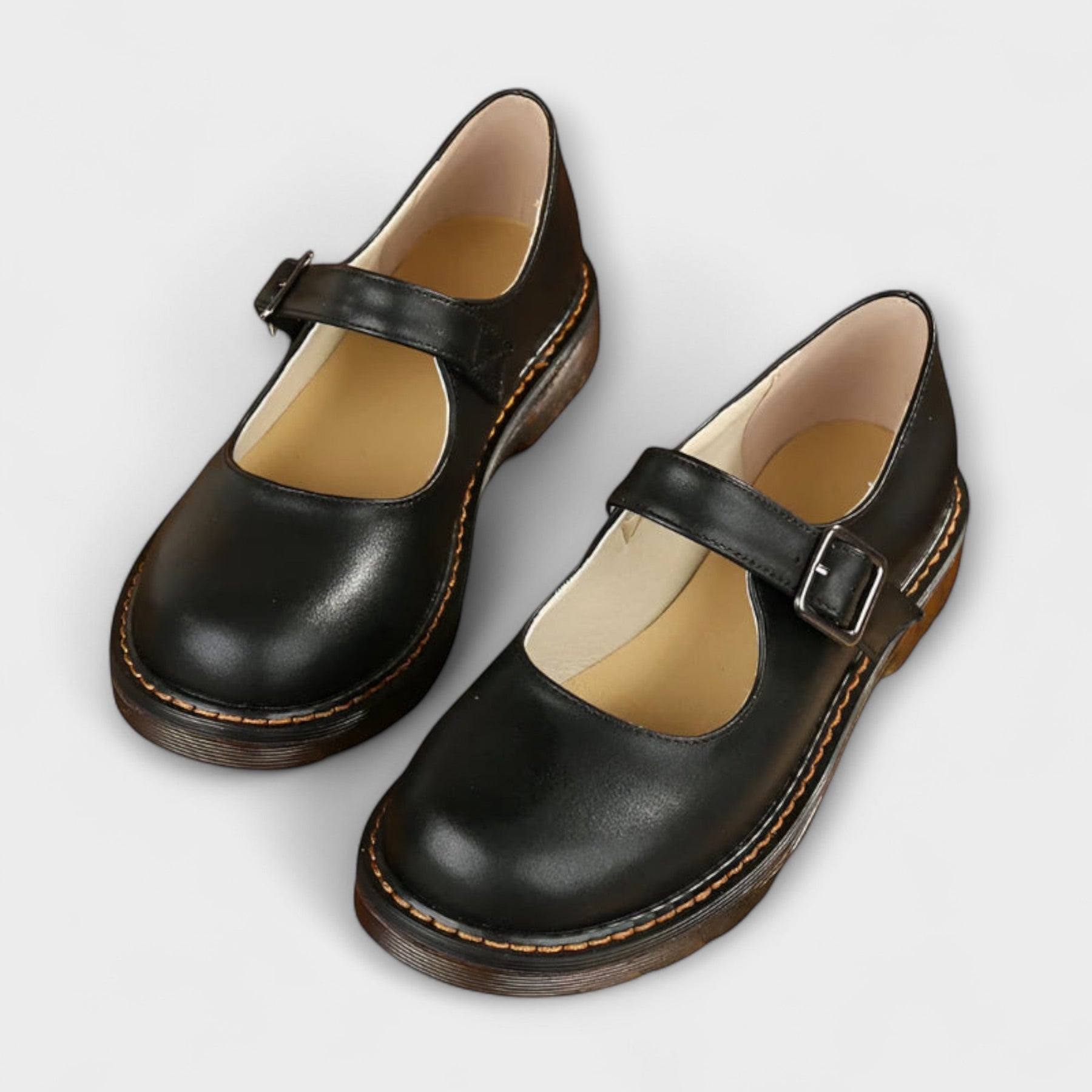 Women's Classic Mary Jane Shoes with Buckle Strap
