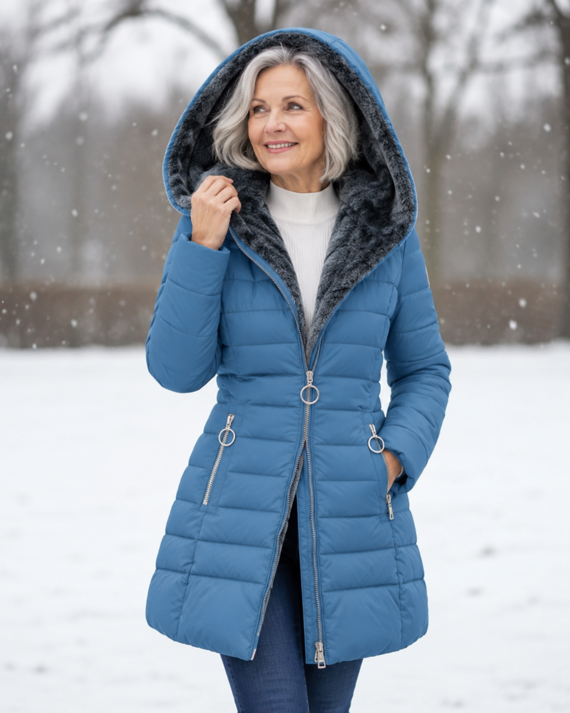 Marga™ | Warm Quilted Winter Jacket with Hood