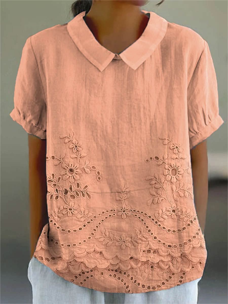LILY BLOOM EMBROIDERED TOP