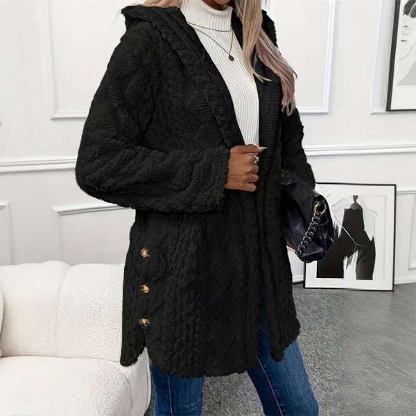 Fay | Warm Hooded Diamond-Pattern Jacket