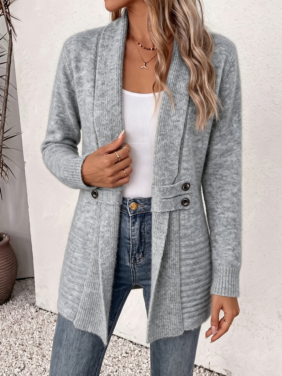 Lisa | Elegant Women's Cardigan - Open Front & Cinched Waist