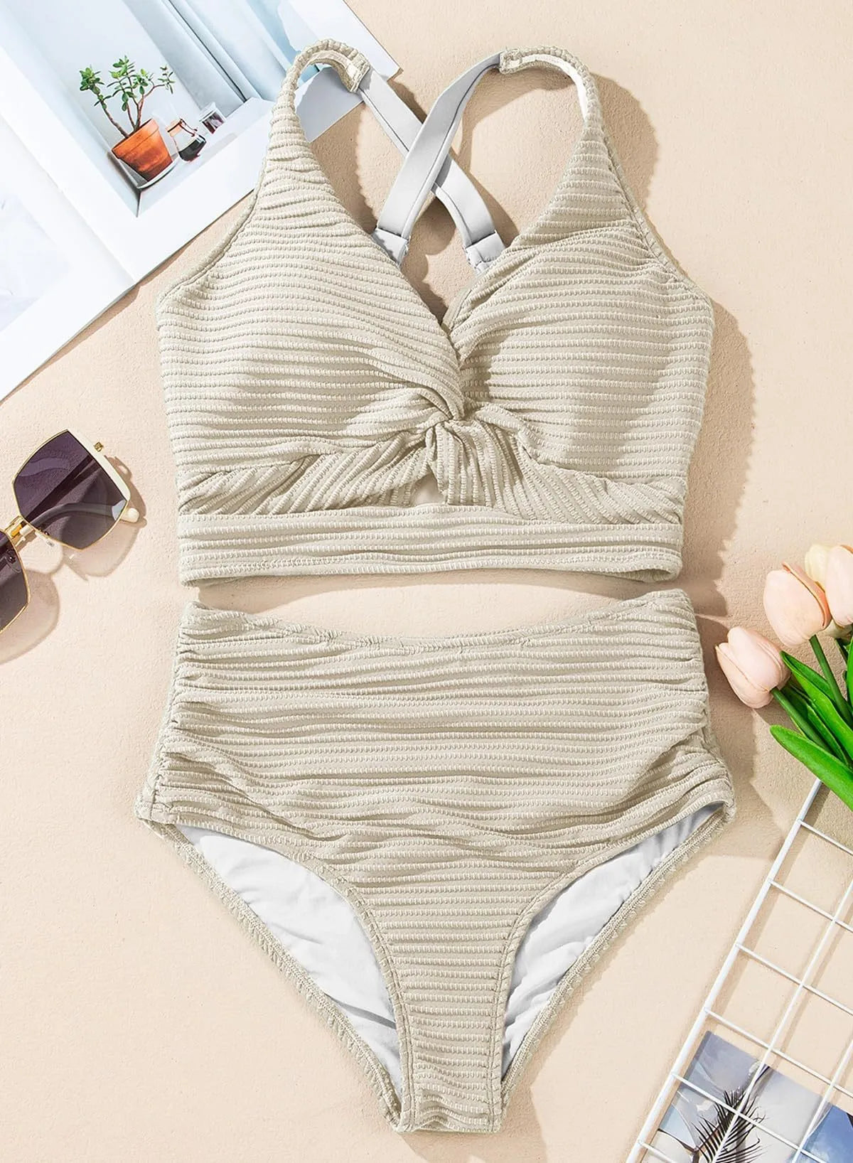 Coral | Wave Form Bikini