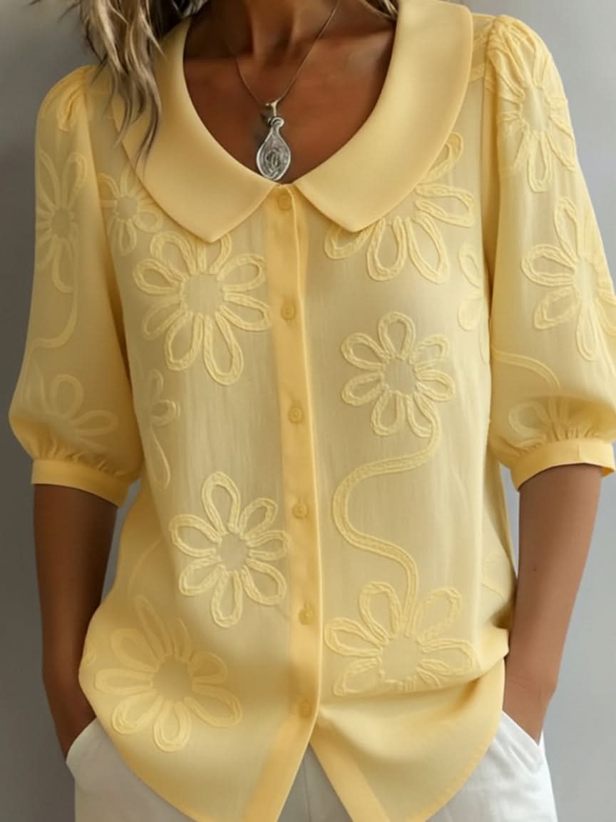 TESSA NATURAL FLORAL TOP