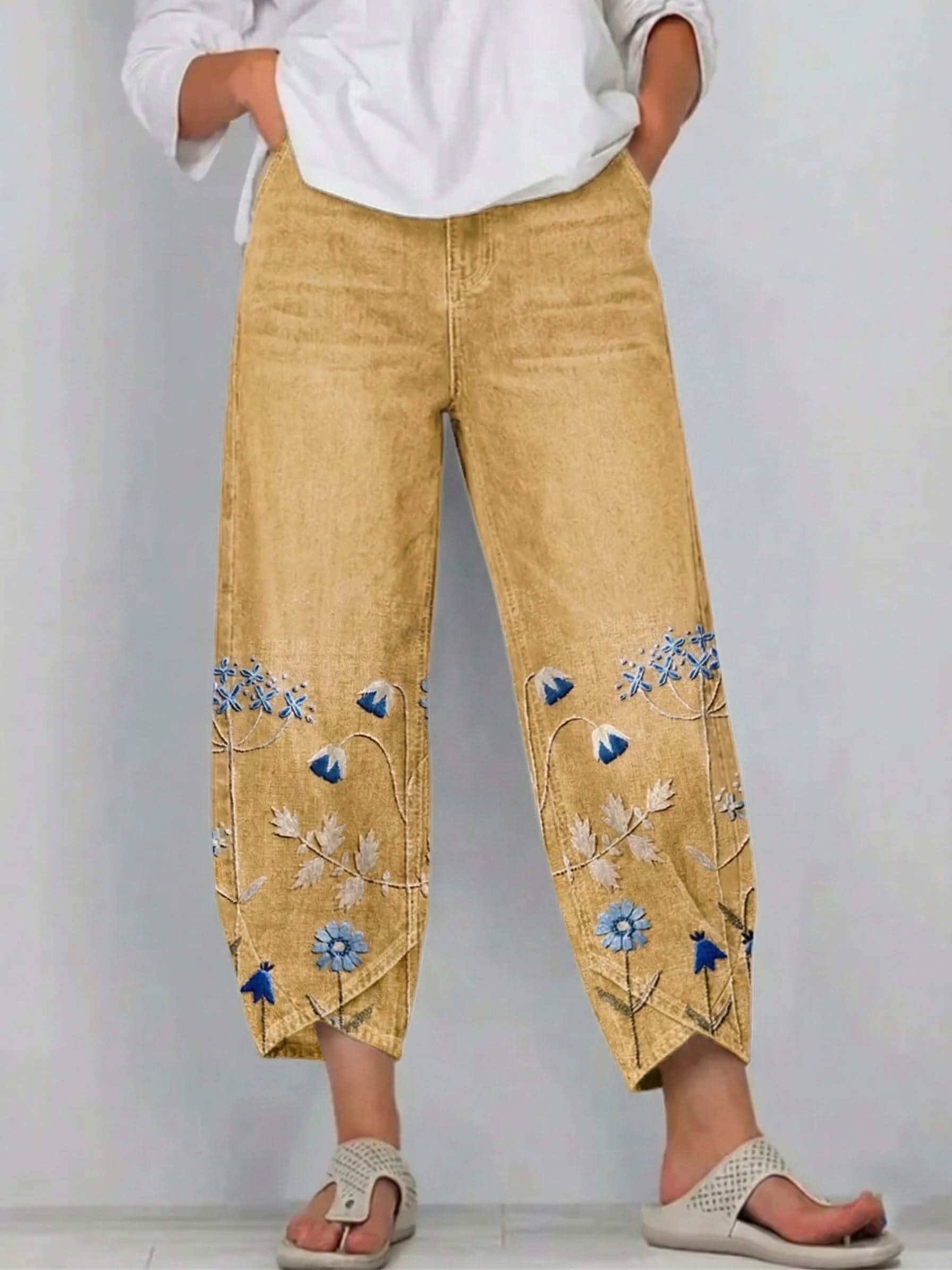 NORABELLE ARTISAN LINEN PANTS