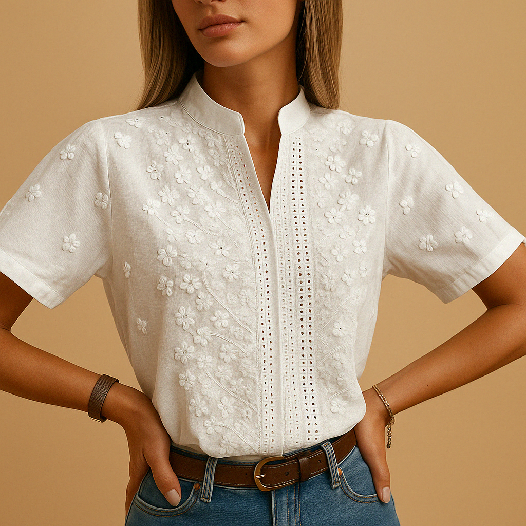 AURELINE TAILORED WHITE TOP