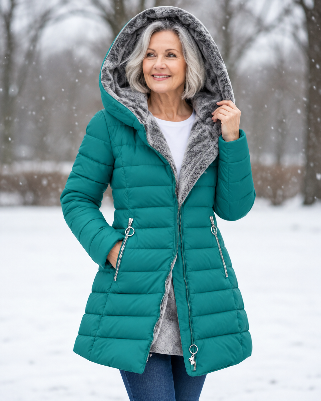 Marga™ | Warm Quilted Winter Jacket with Hood