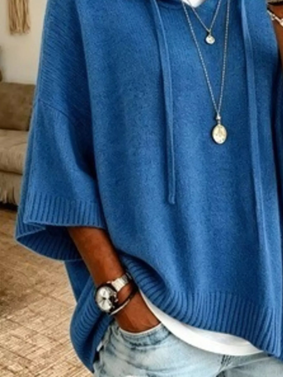 Lily | Casual Hooded Batwing Sleeve Knitted Jumper