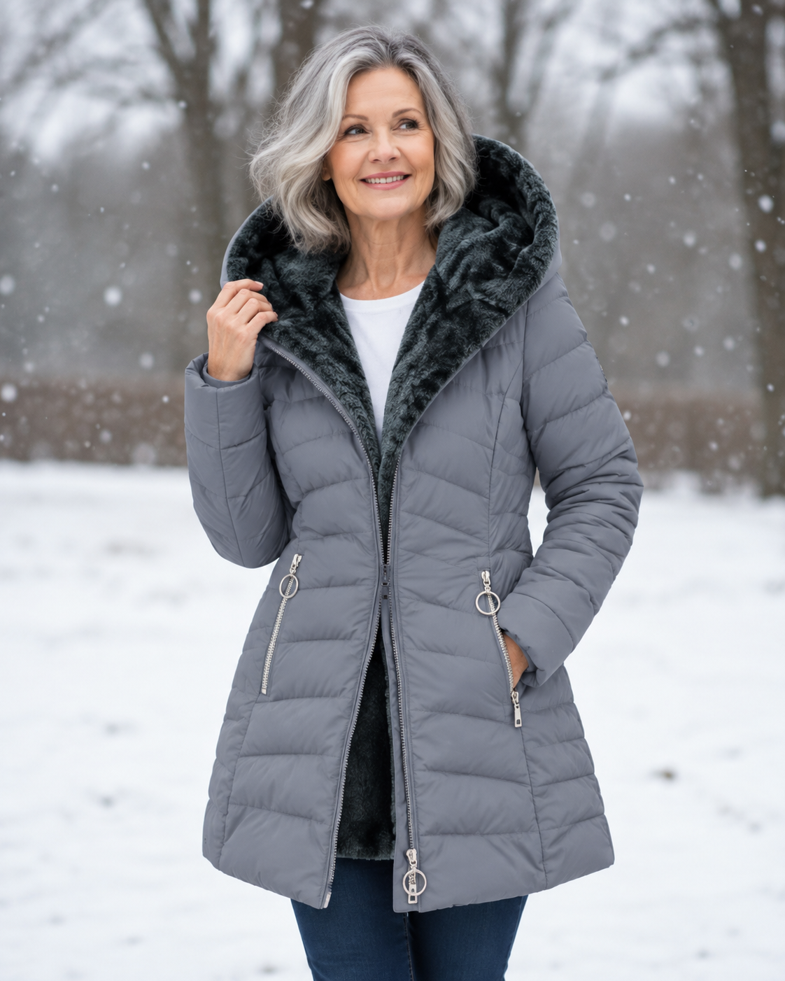 Marga™ | Warm Quilted Winter Jacket with Hood