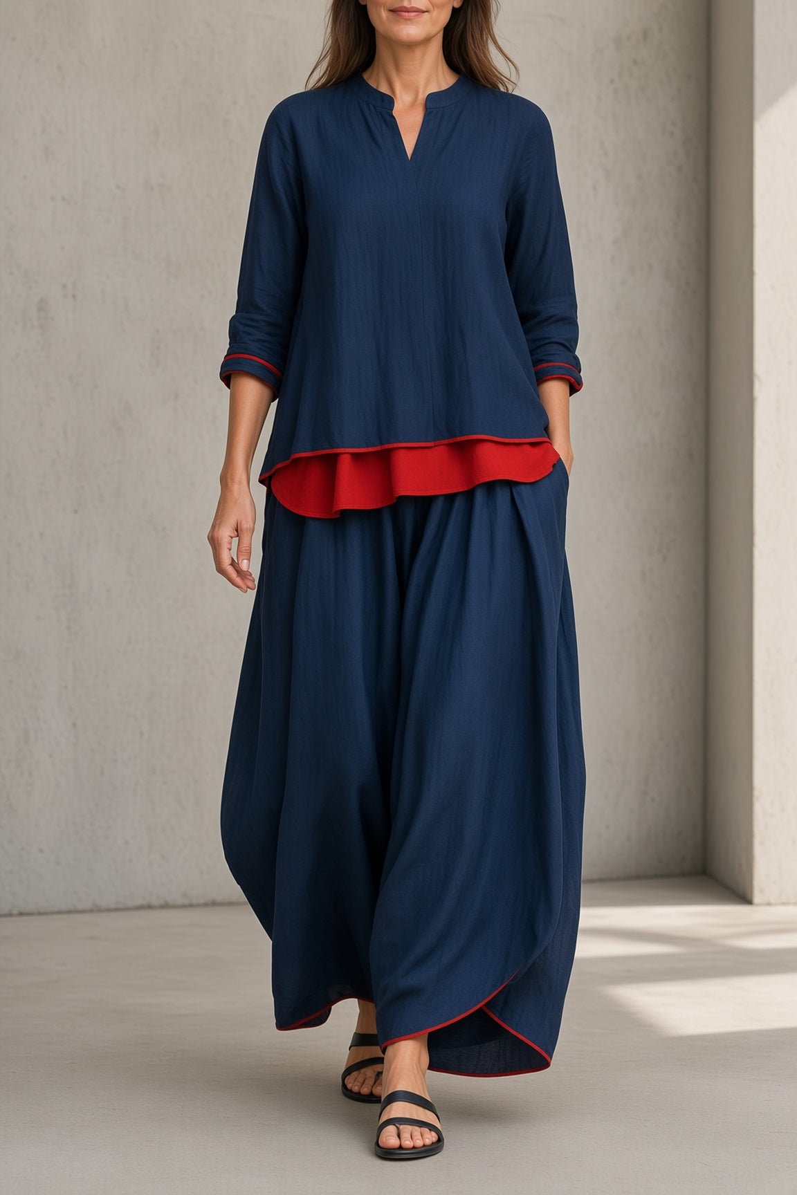 Avery | Contrast Two-Piece Set