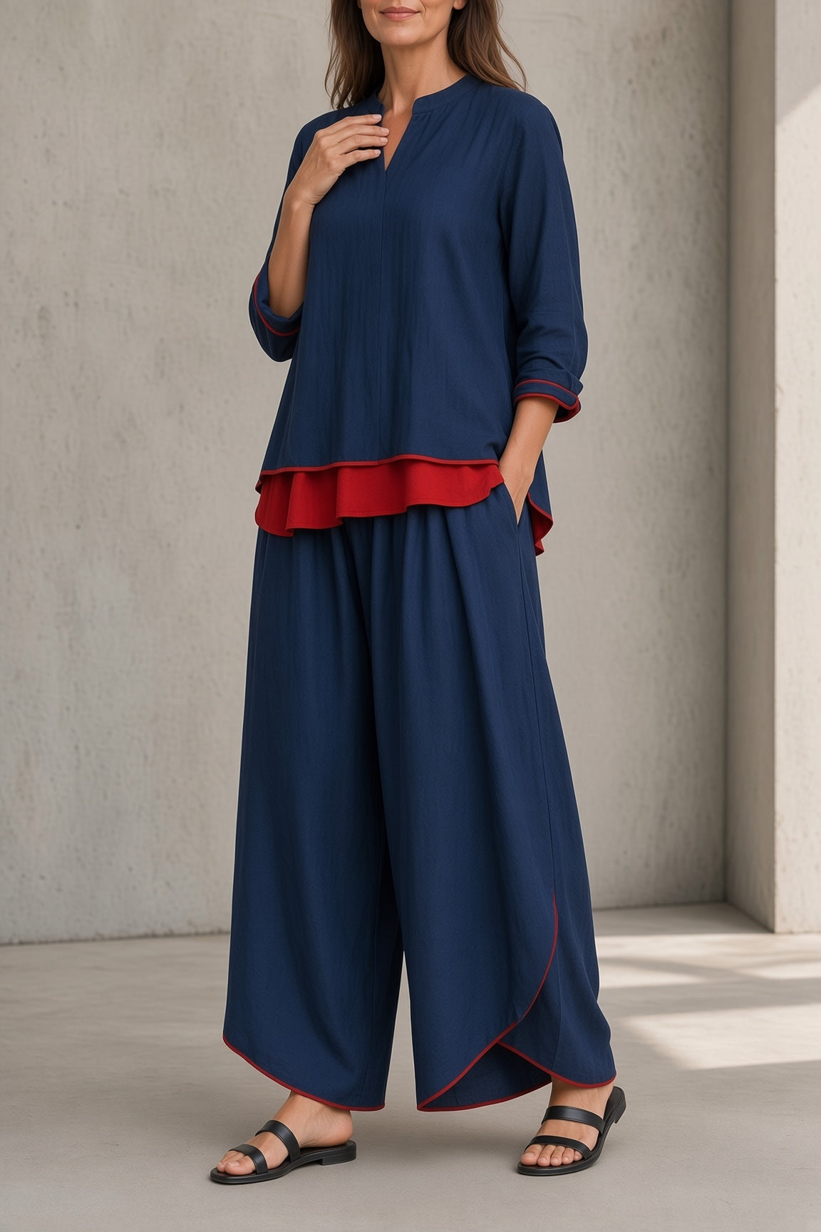 Avery | Contrast Two-Piece Set