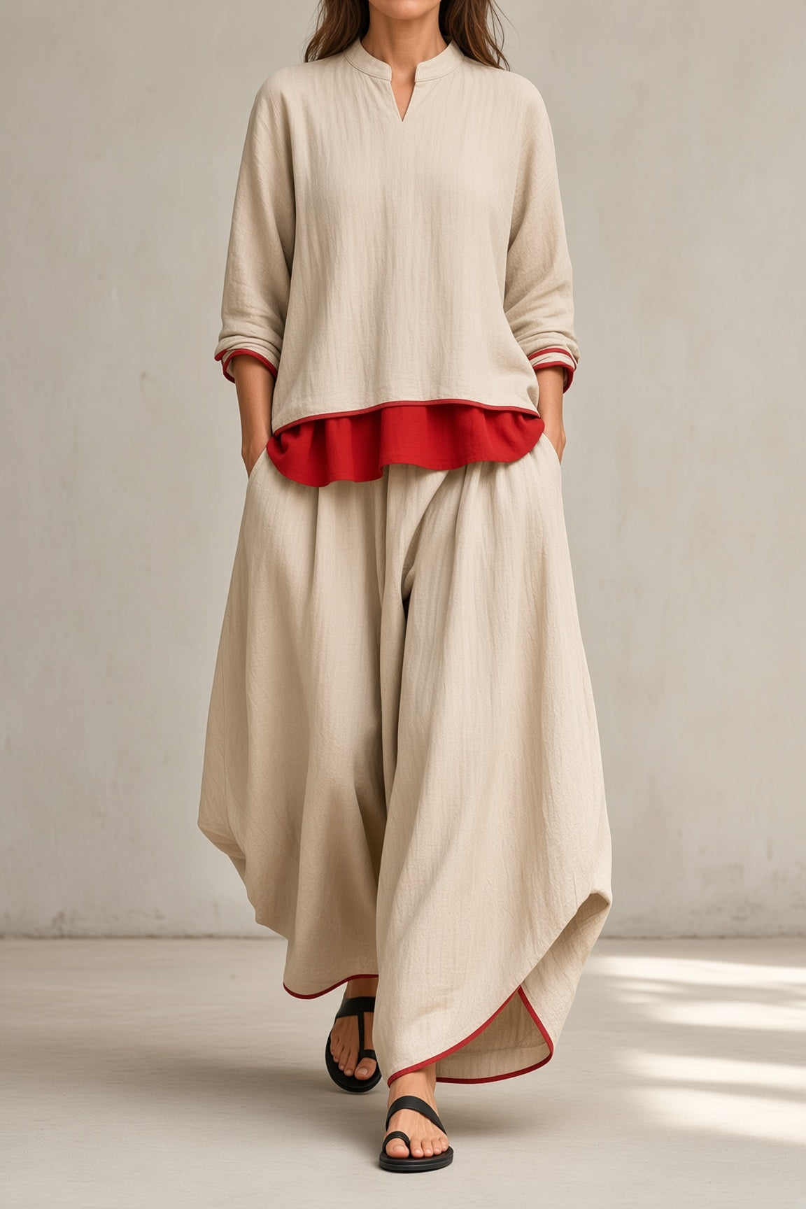 Avery | Contrast Two-Piece Set