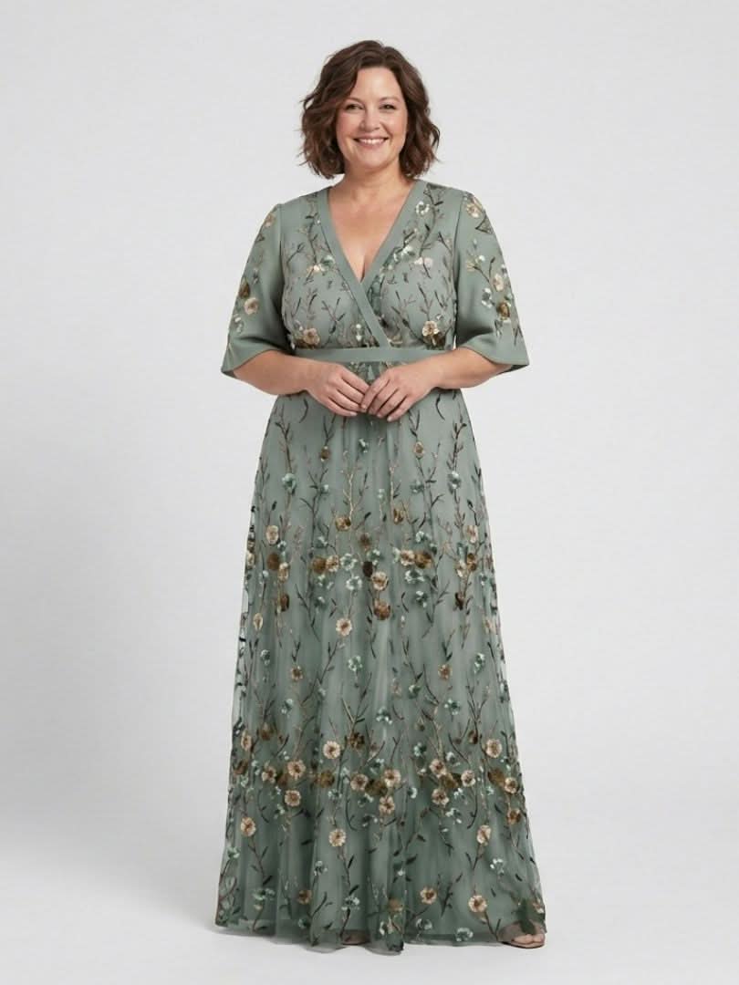 ELSIE V-NECK FLORAL DRESS