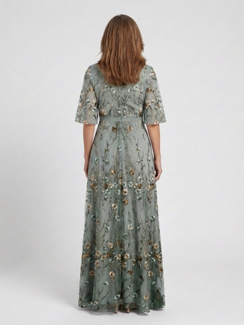 ELSIE V-NECK FLORAL DRESS