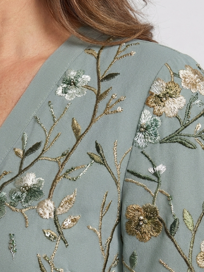 ELSIE V-NECK FLORAL DRESS