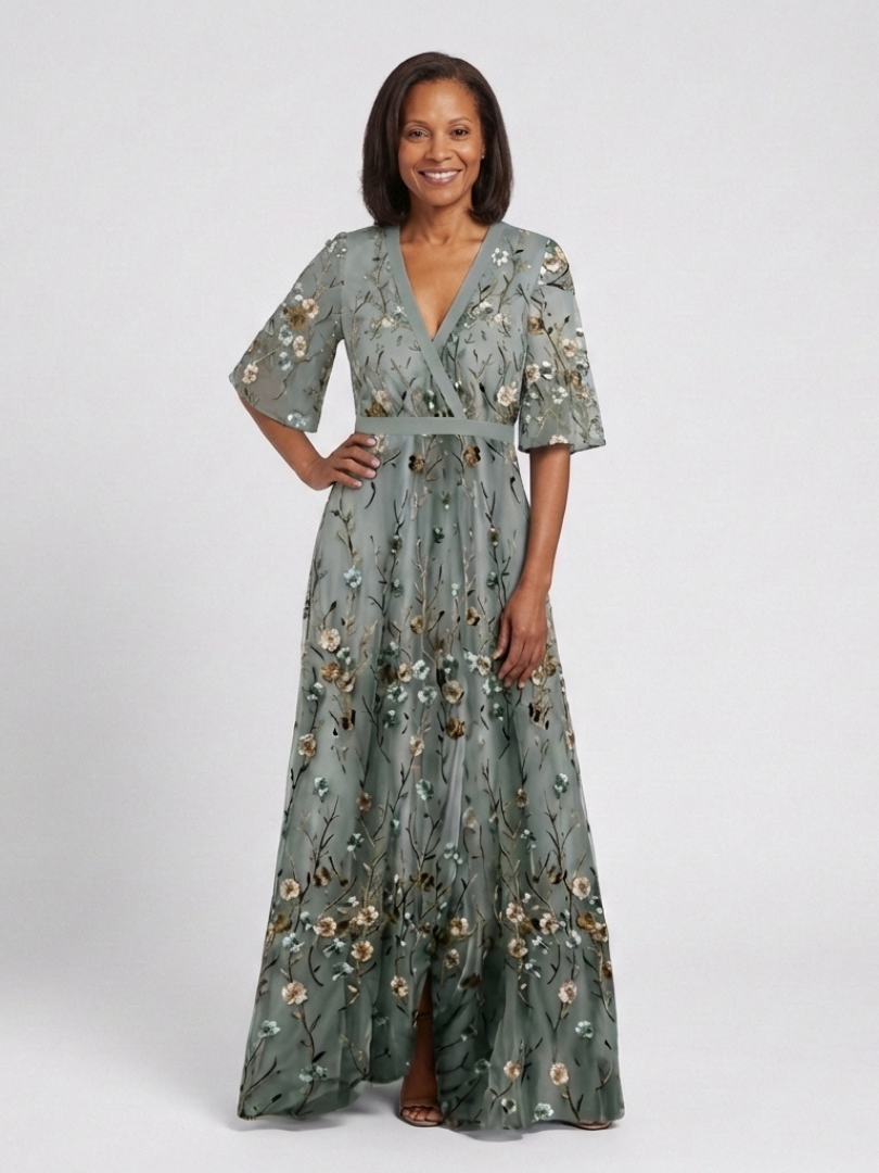 ELSIE V-NECK FLORAL DRESS