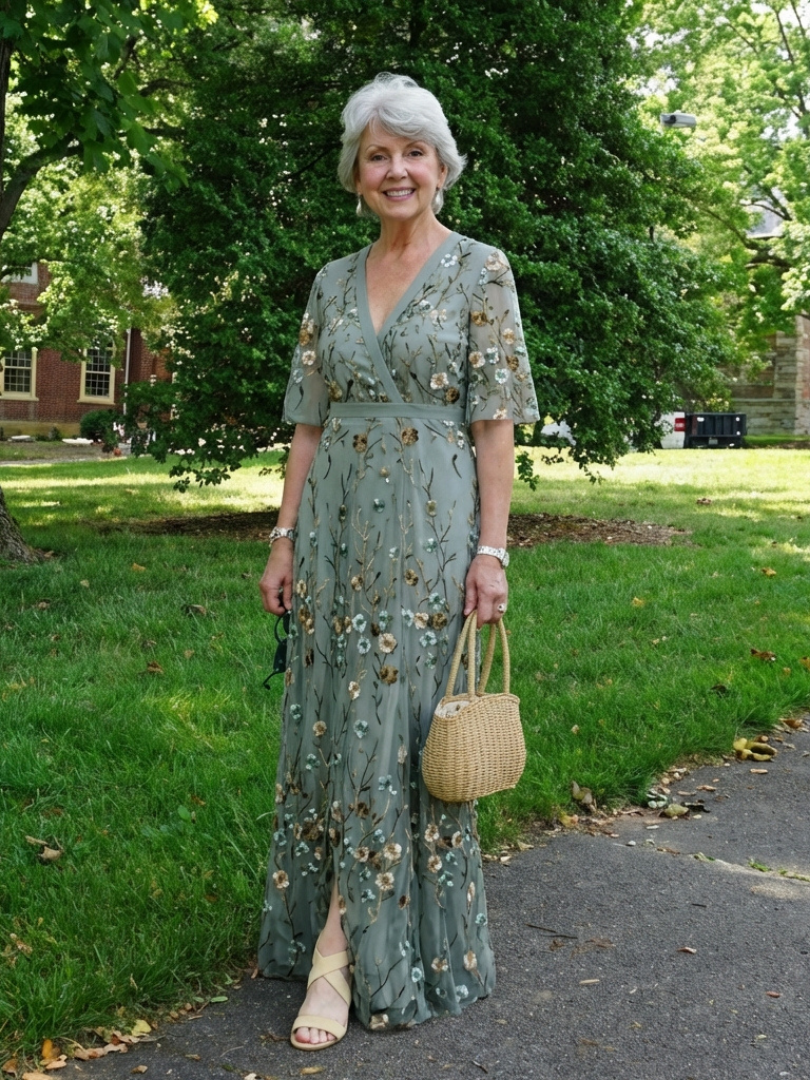 ELSIE V-NECK FLORAL DRESS