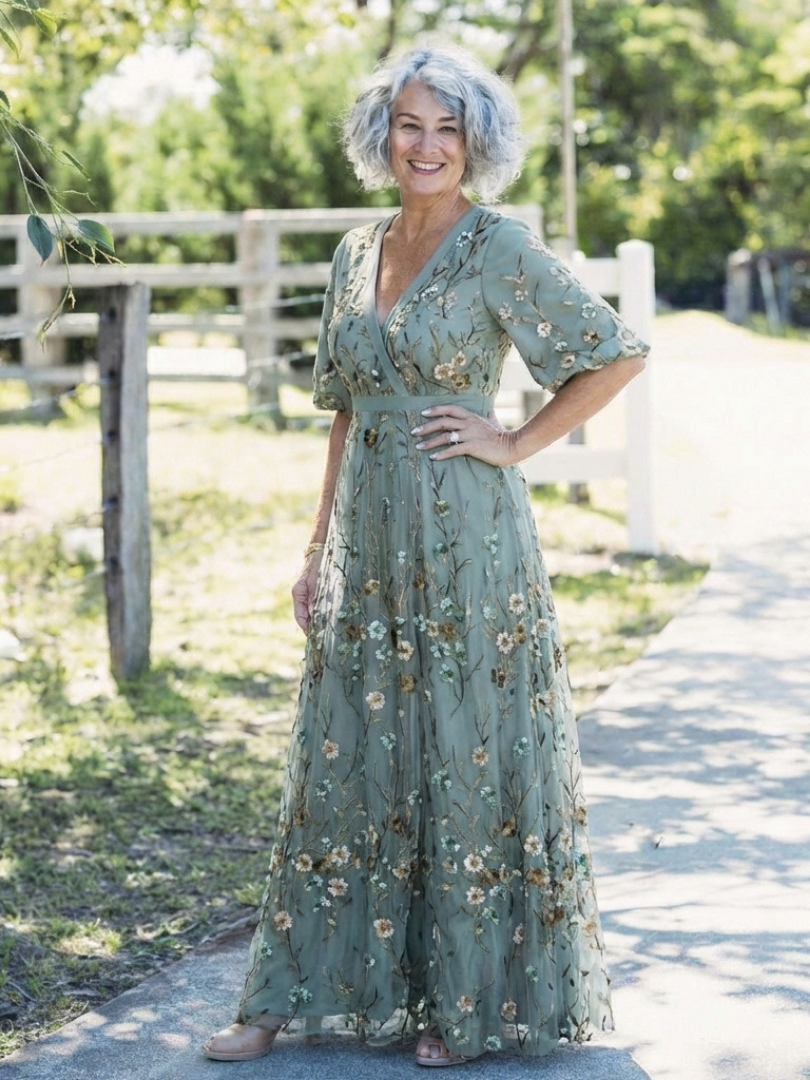 ELSIE V-NECK FLORAL DRESS