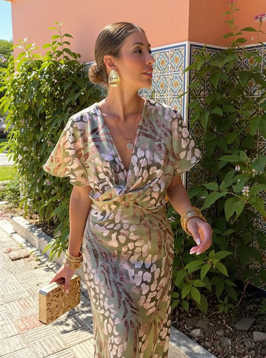 FLORENCE COPPER MIDI DRESS