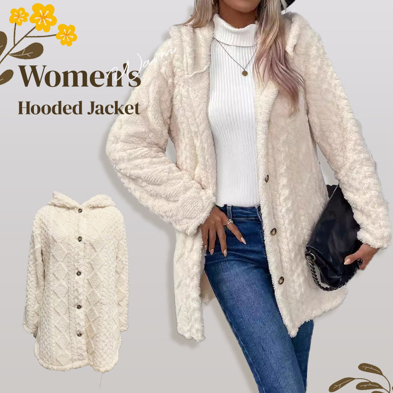 Fay | Warm Hooded Diamond-Pattern Jacket