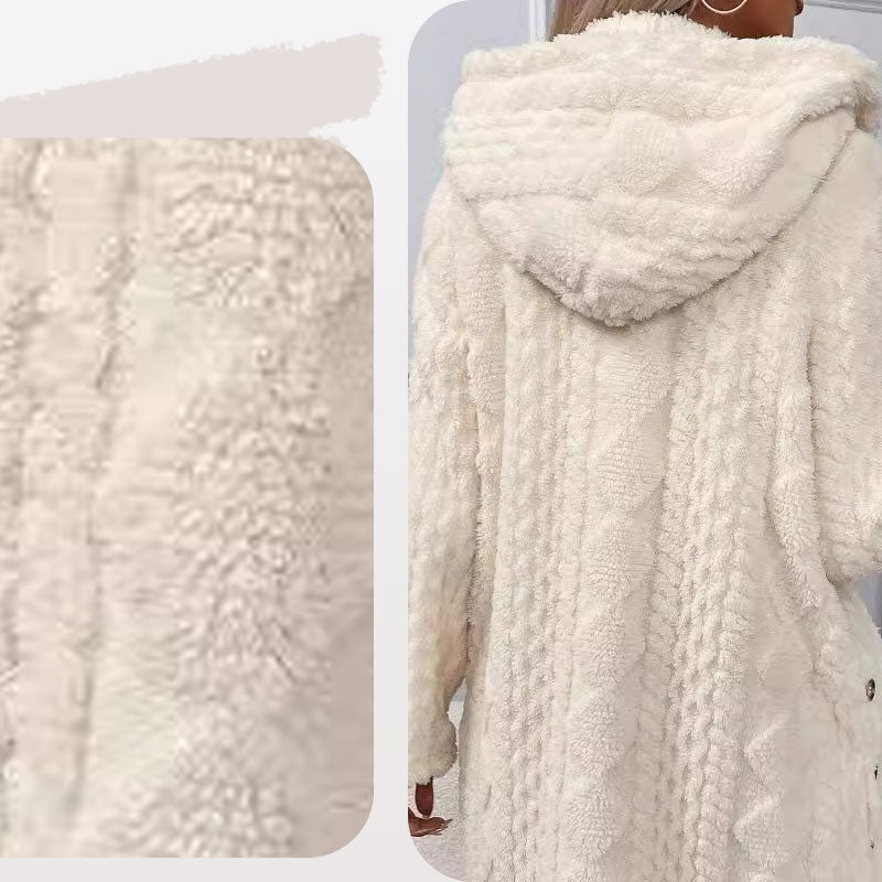 Fay | Warm Hooded Diamond-Pattern Jacket