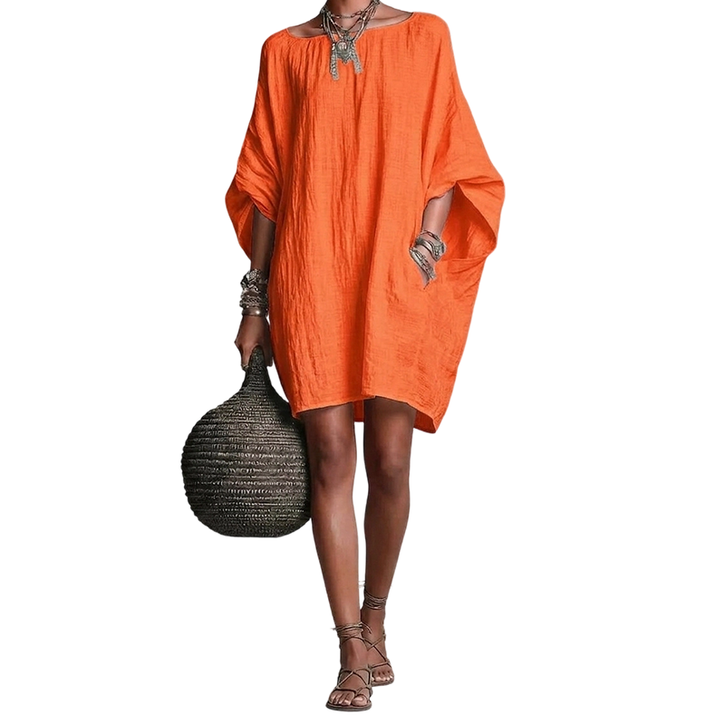 Women's Oversized Batwing Sleeve Dress