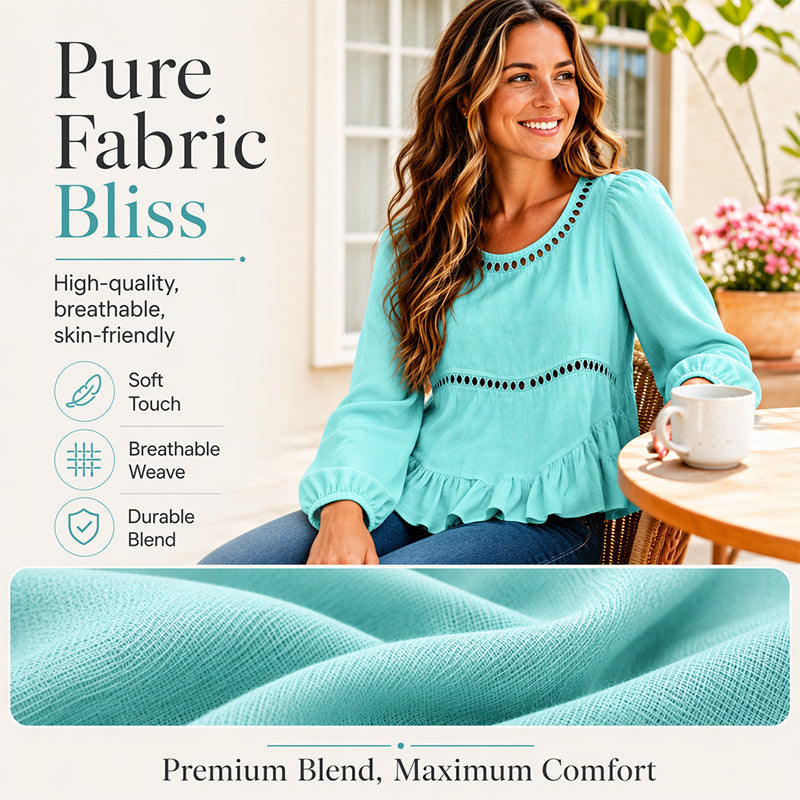 Casual Puff Sleeve Blouse