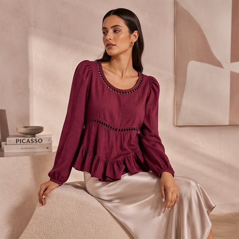 Casual Puff Sleeve Blouse